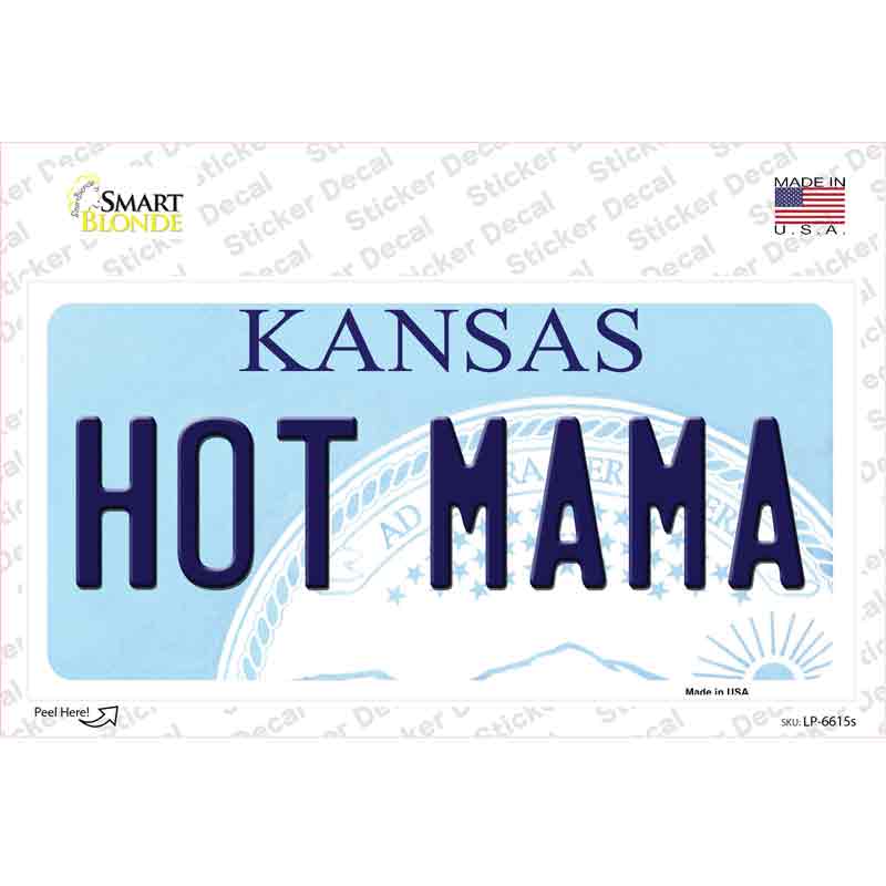 LP-6615s-M Hot Mama Kansas Novelty Sticker Decal - Medium