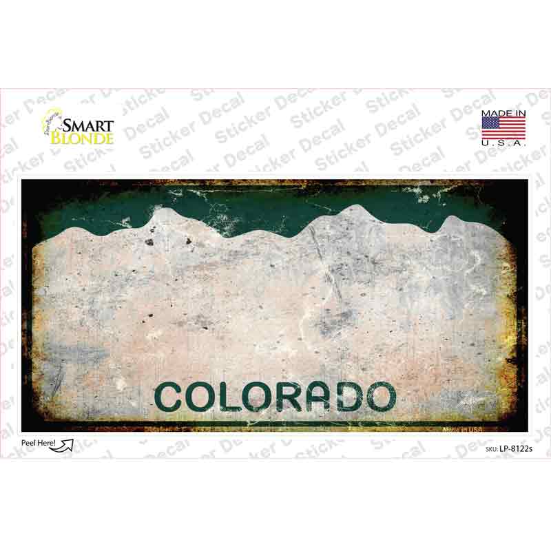 LP-8122s-M Colorado State Rusty Novelty Sticker Decal - Medium
