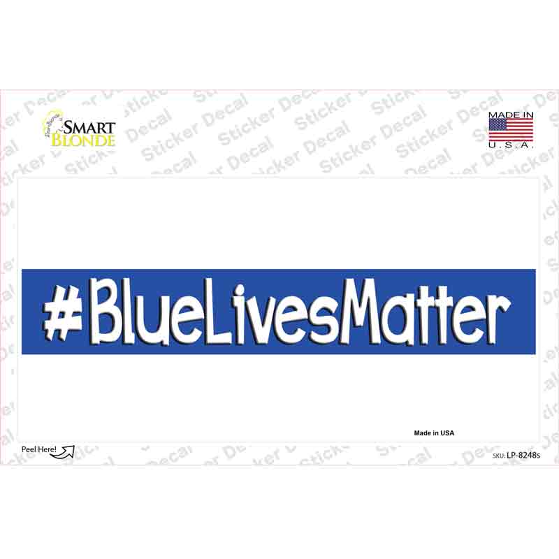 LP-8248s-M Blue Lives Matter Novelty Sticker Decal - Medium