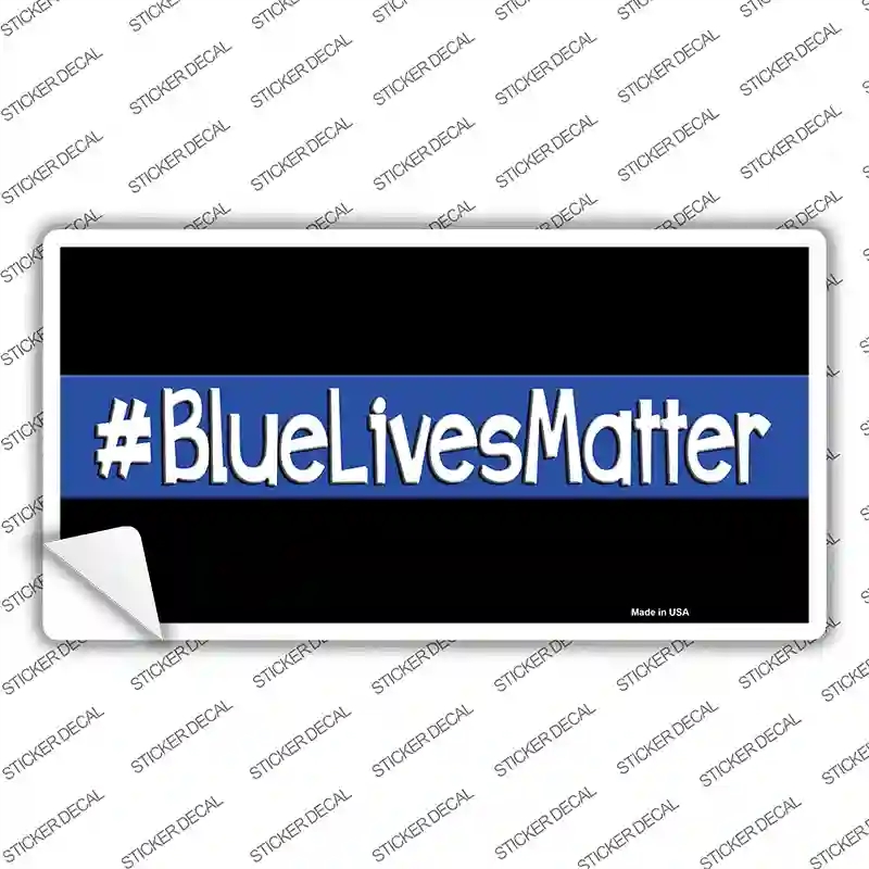 LP-8249s-S Blue Lives Matter Black Novelty Sticker Decal - Small