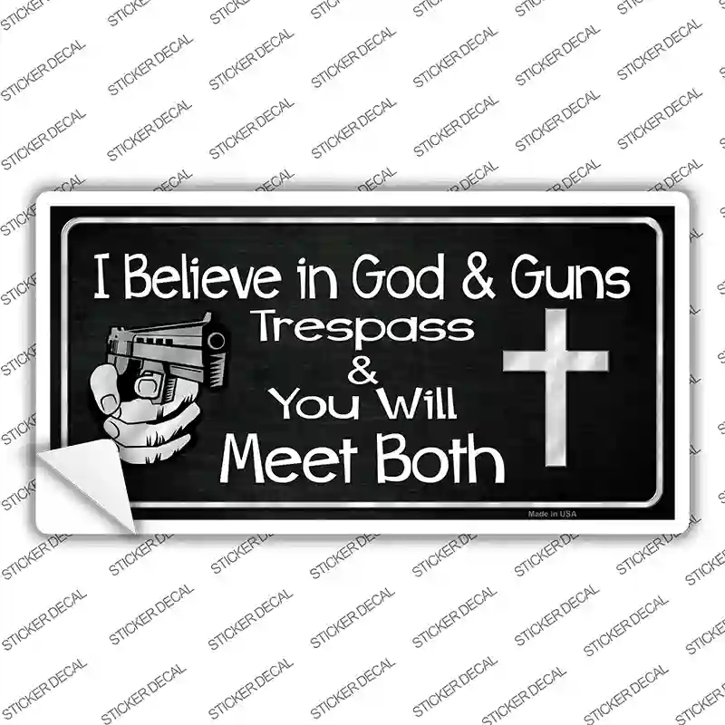 LP-8287s-S God & Guns Novelty Sticker Decal - Small