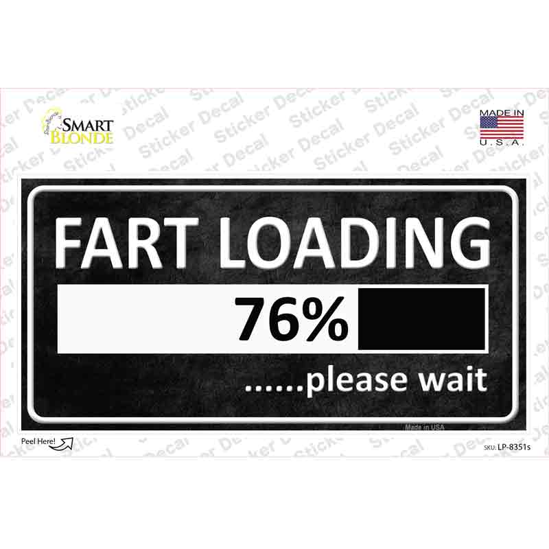 LP-8351s-M Fart Loading Novelty Sticker Decal - Medium
