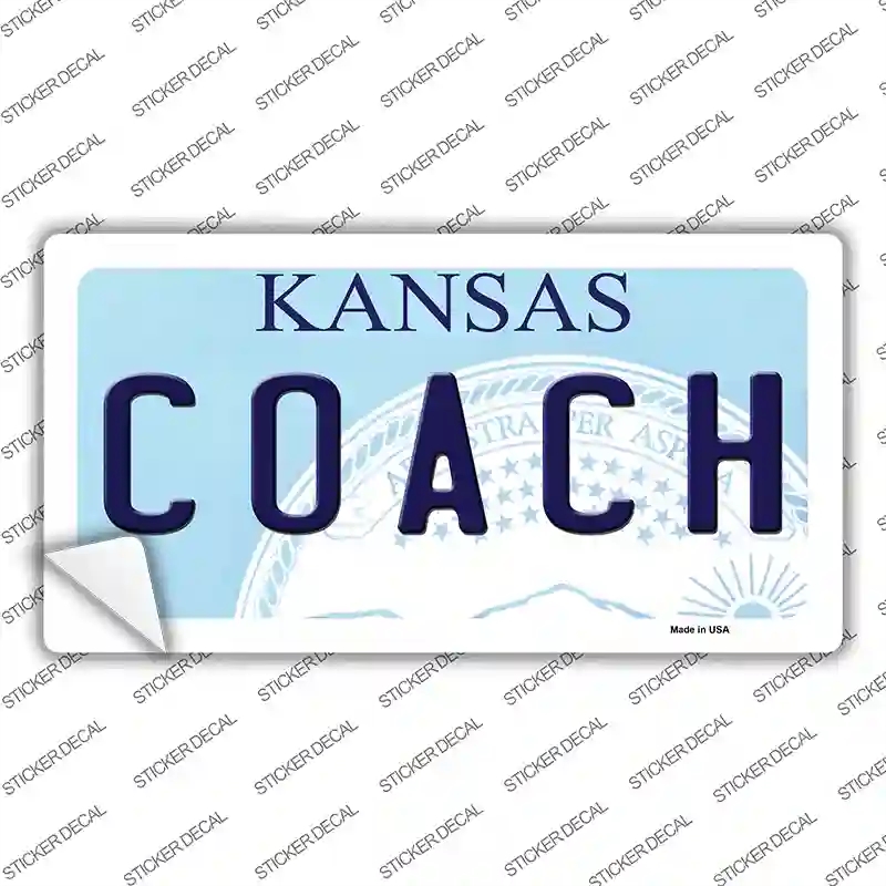 LP-6642s-S Coach Kansas Novelty Sticker Decal - Small