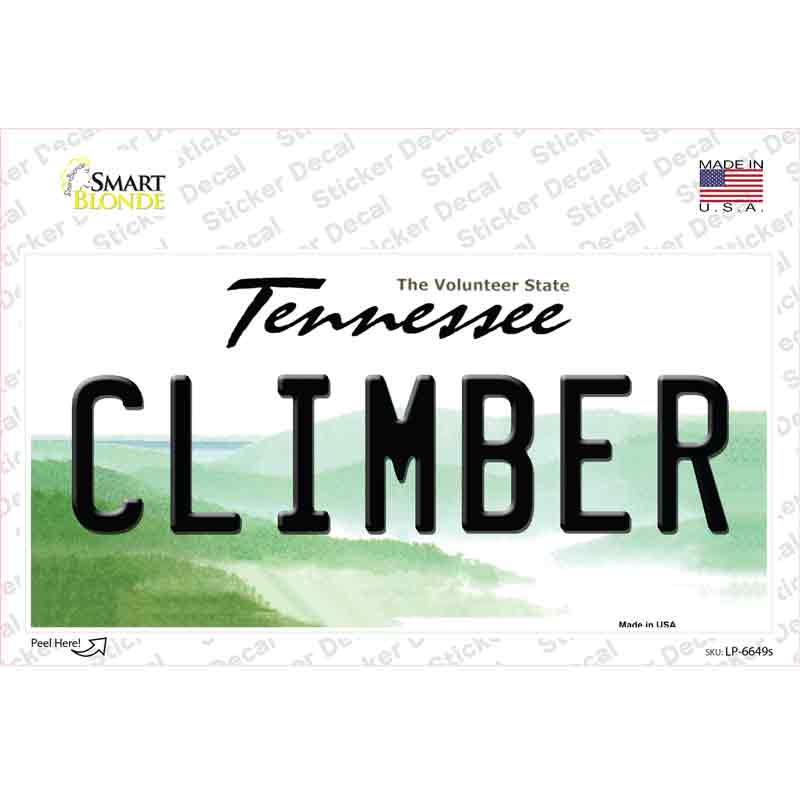 LP-6649s-M Climber Tennessee Novelty Sticker Decal - Medium