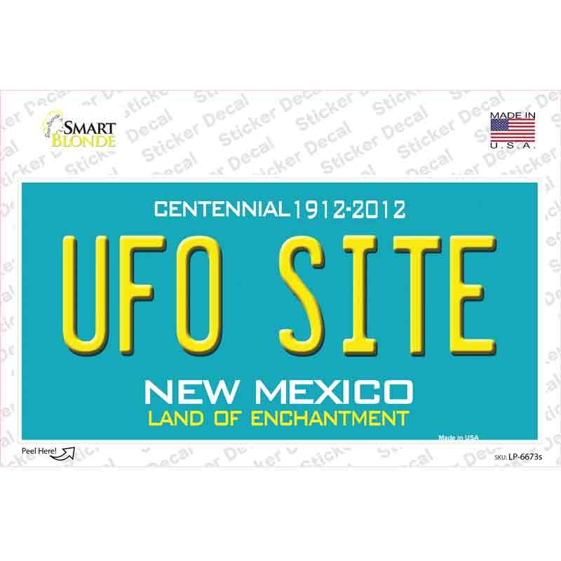 LP-6673s-M UFO Site   Mexico Novelty Sticker Decal - Medium