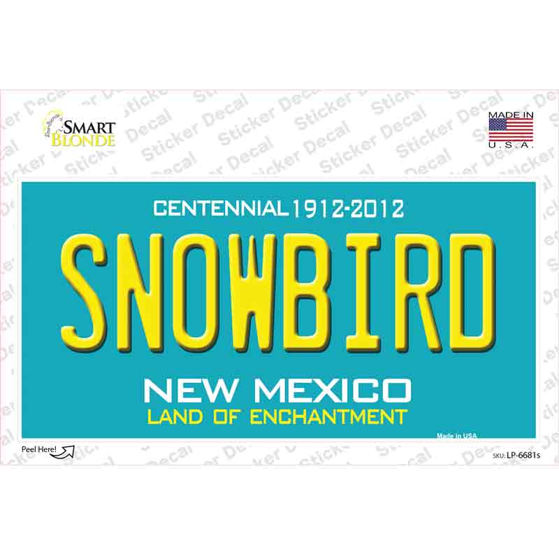 LP-6681s-M Snowbird   Mexico Novelty Sticker Decal - Medium