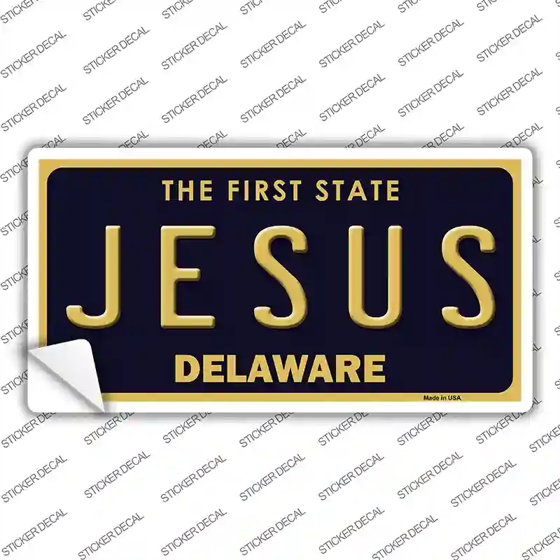 LP-6735s-L Jesus Delaware Novelty Sticker Decal - Large