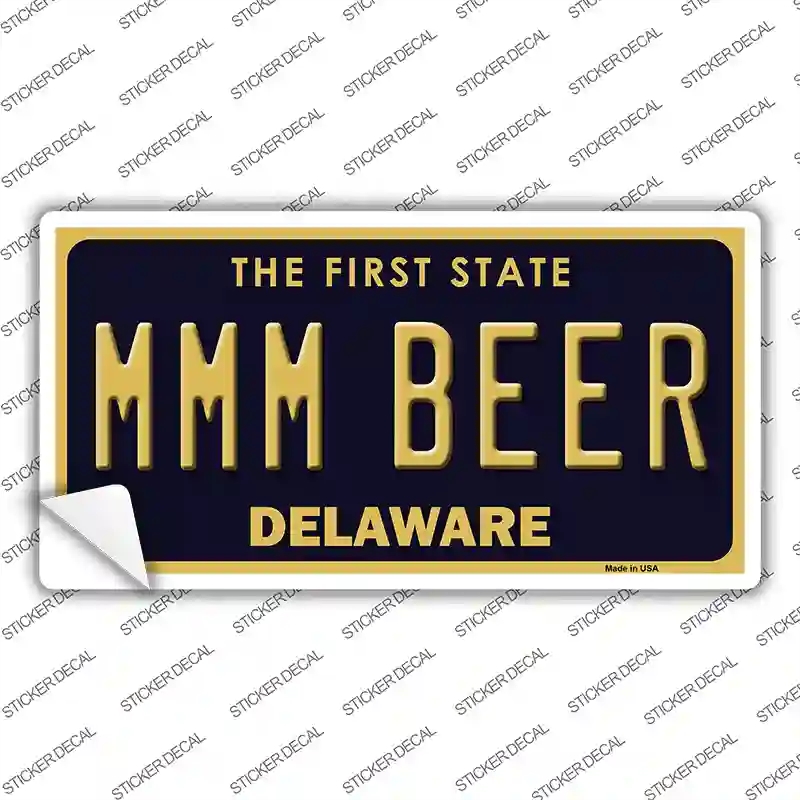 LP-6741s-XL MMM Beer Delaware Novelty Sticker Decal - Extra Large