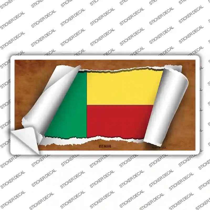 LP-9136s-XL Banin Flag Scroll Novelty Sticker Decal - Extra Large