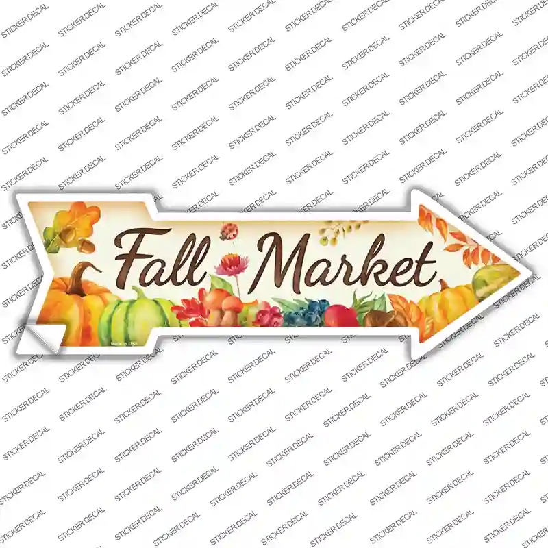 A-663s-L Fall Market Novelty Arrow Sticker Decal - Large