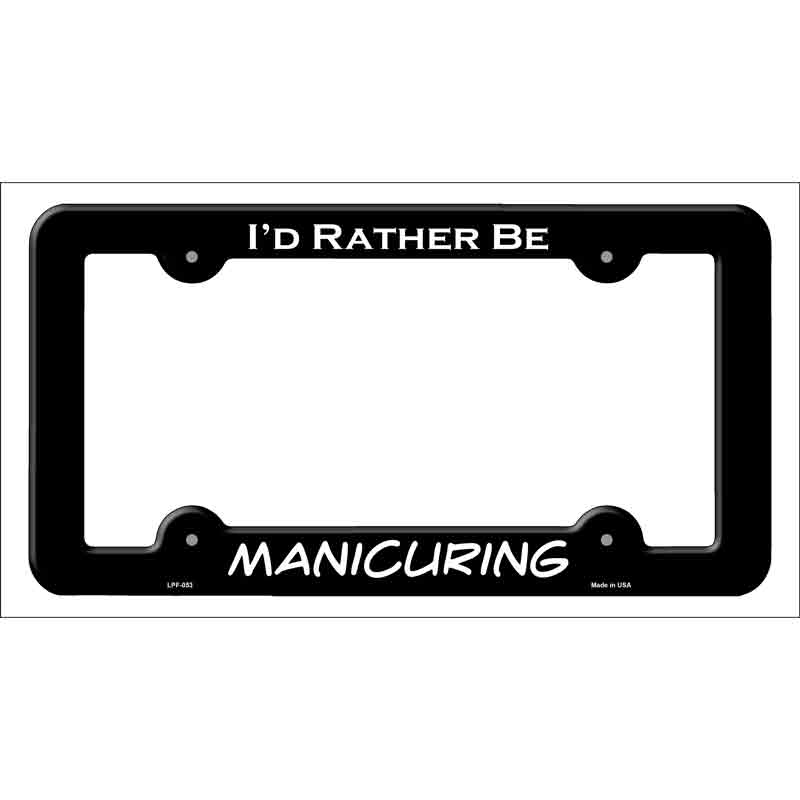 LPF-053b 12 x 6 in. Manicuring Novelty Metal License Plate Frame - Black