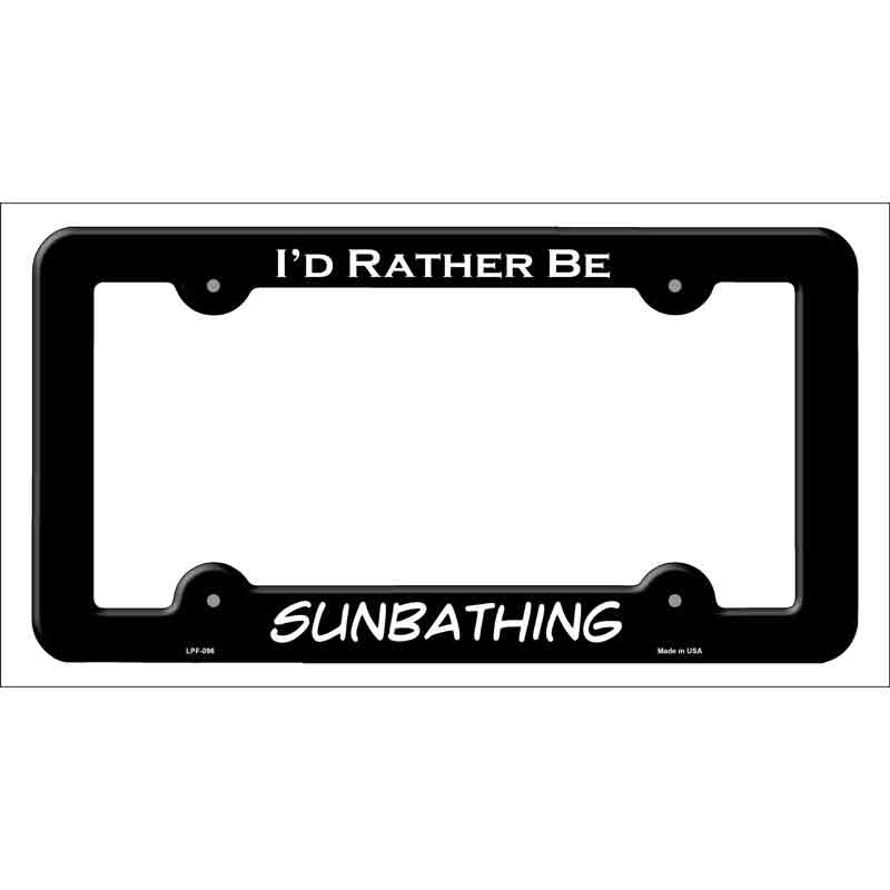 LPF-096b 12 x 6 in. Sunbathing Novelty Metal License Plate Frame - Black