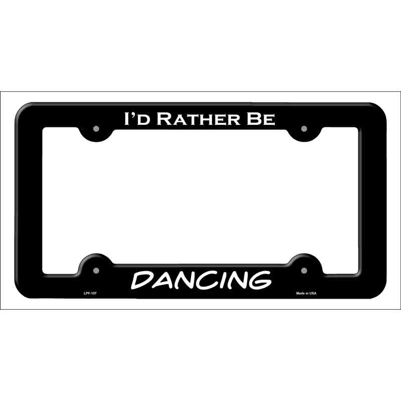 LPF-107b 12 x 6 in. Dancing Novelty Metal License Plate Frame - Black