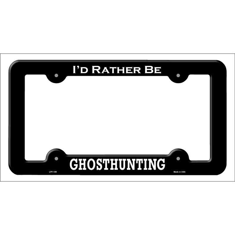 LPF-109b 12 x 6 in. Ghosthunting Novelty Metal License Plate Frame - Black