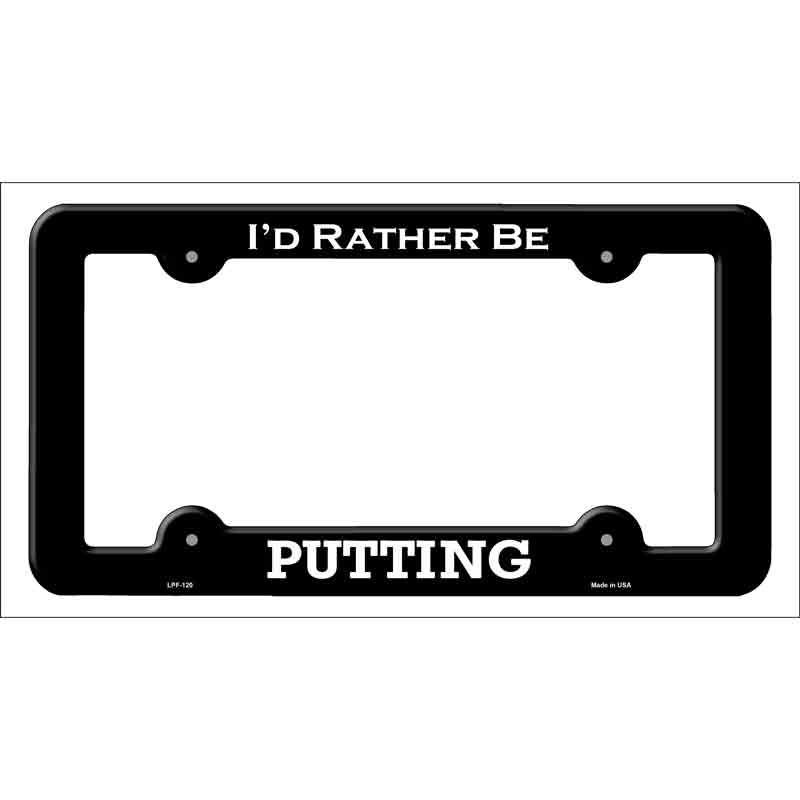 LPF-120b 12 x 6 in. Putting Novelty Metal License Plate Frame - Black