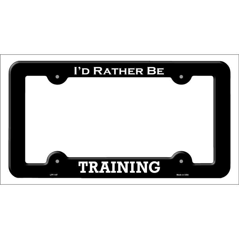 LPF-147b 12 x 6 in. Training Novelty Metal License Plate Frame - Black