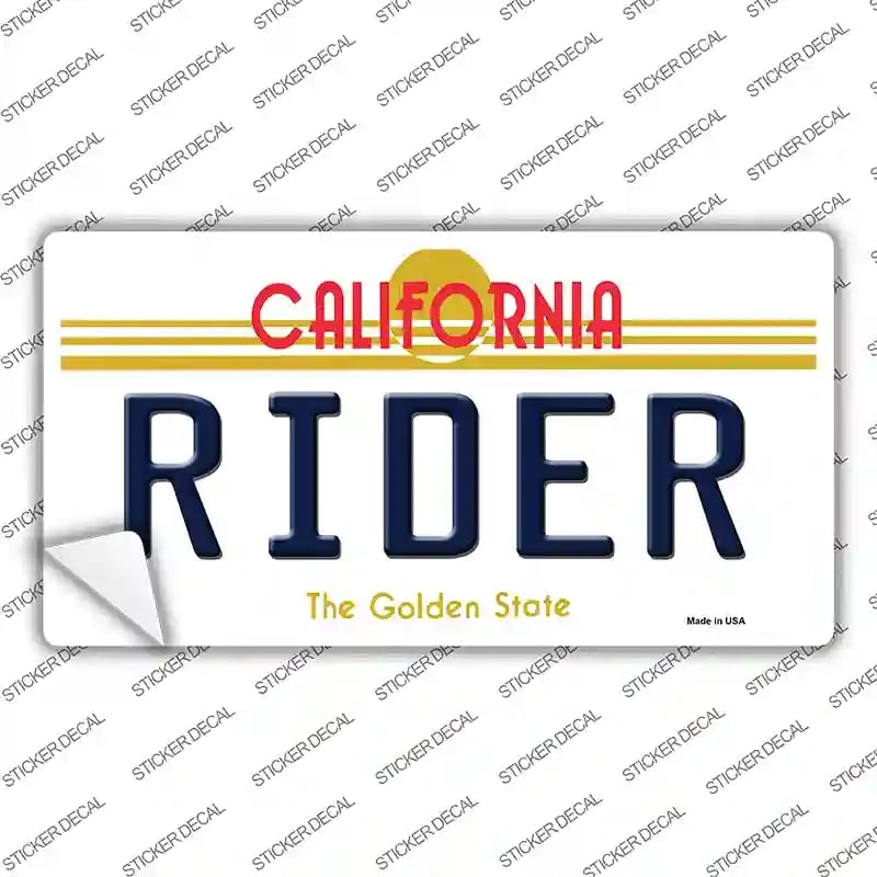 LP-6852s-S Rider California Novelty Sticker Decal - Small