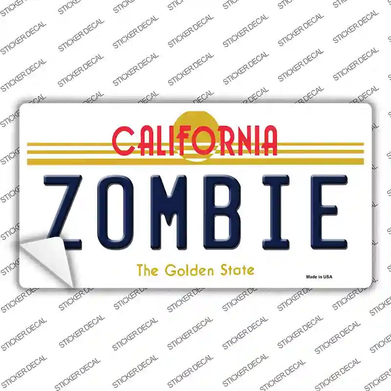 LP-6857s-S Zombie California Novelty Sticker Decal - Small