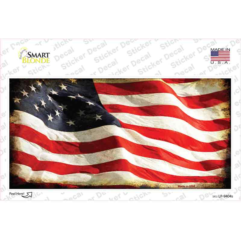 LP-9404s-M American Vine Flag Novelty Sticker Decal - Medium