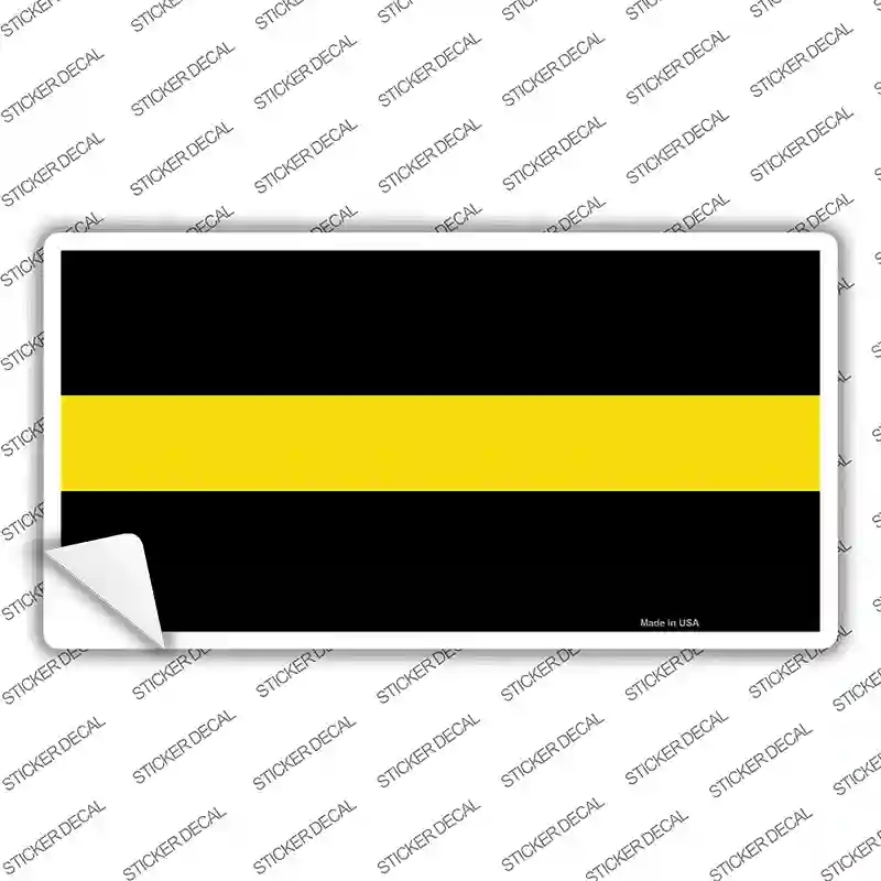 LP-9411s-L Thin Yellow Line Novelty Sticker Decal - Large