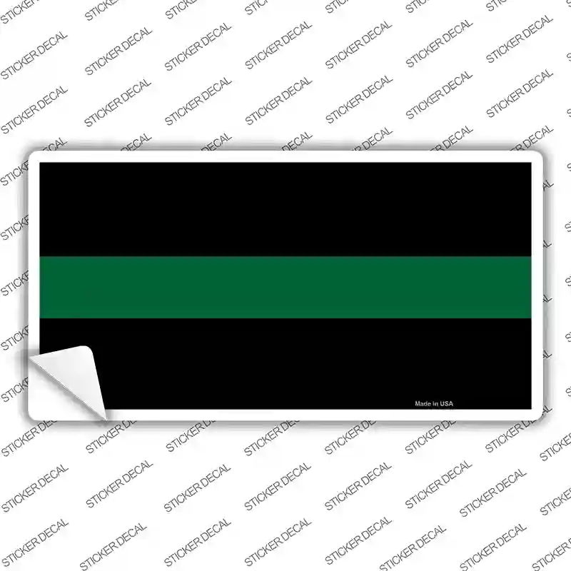 LP-9412s-L Thin Green Line Novelty Sticker Decal - Large