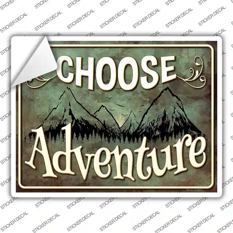 P-1768s-XL Choose Adventure Novelty Rectangle Sticker Decal - Extra Large