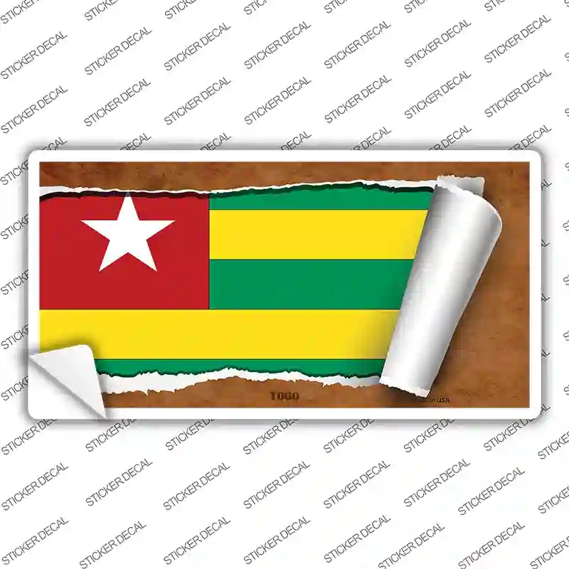 LP-9300s-S Togo Flag Scroll Novelty Sticker Decal - Small