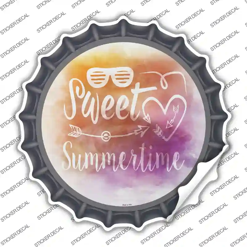 BC-1090s-S Sweet Summertime Novelty Bottle Cap Sticker Decal - Small
