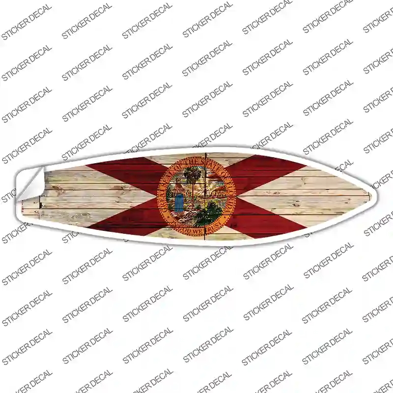 SB-108s-S Florida State Flag Novelty Surfboard Sticker Decal - Small