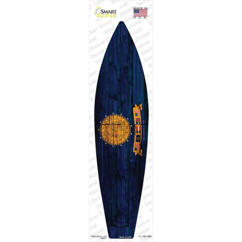 SB-109s-M Georgia State Flag Novelty Surfboard Sticker Decal - Medium