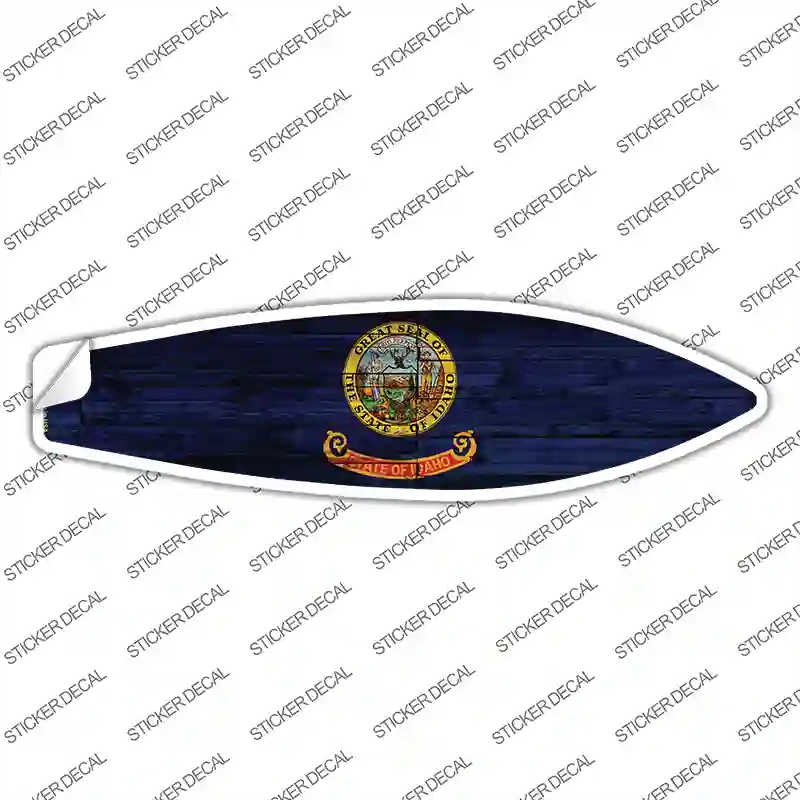 SB-111s-S Idaho State Flag Novelty Surfboard Sticker Decal - Small