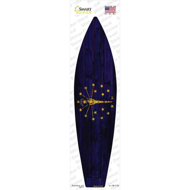SB-113s-M Indiana State Flag Novelty Surfboard Sticker Decal - Medium