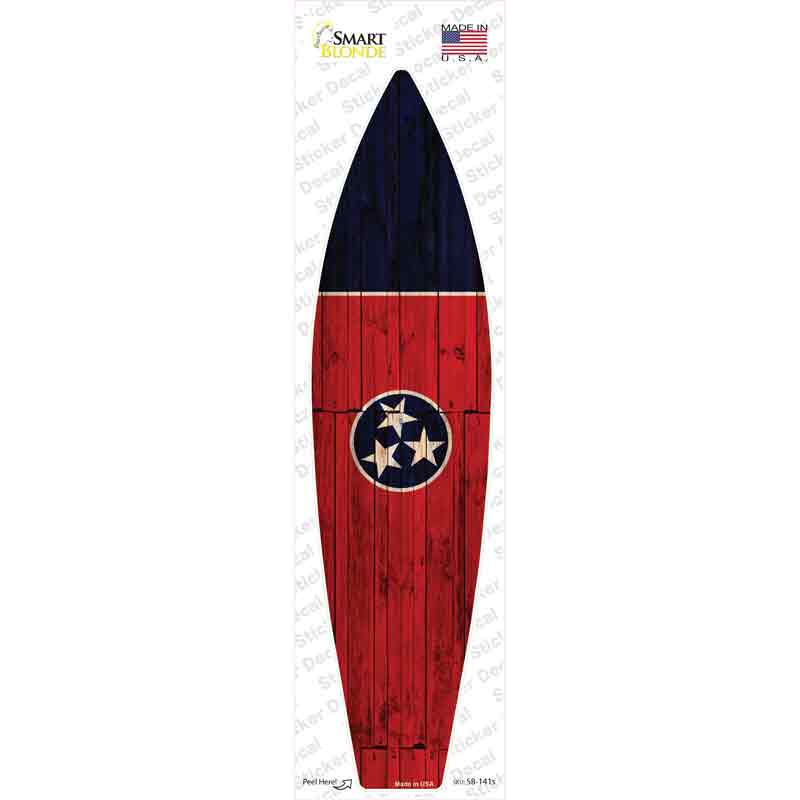 SB-141s-M Tennessee State Flag Novelty Surfboard Sticker Decal - Medium