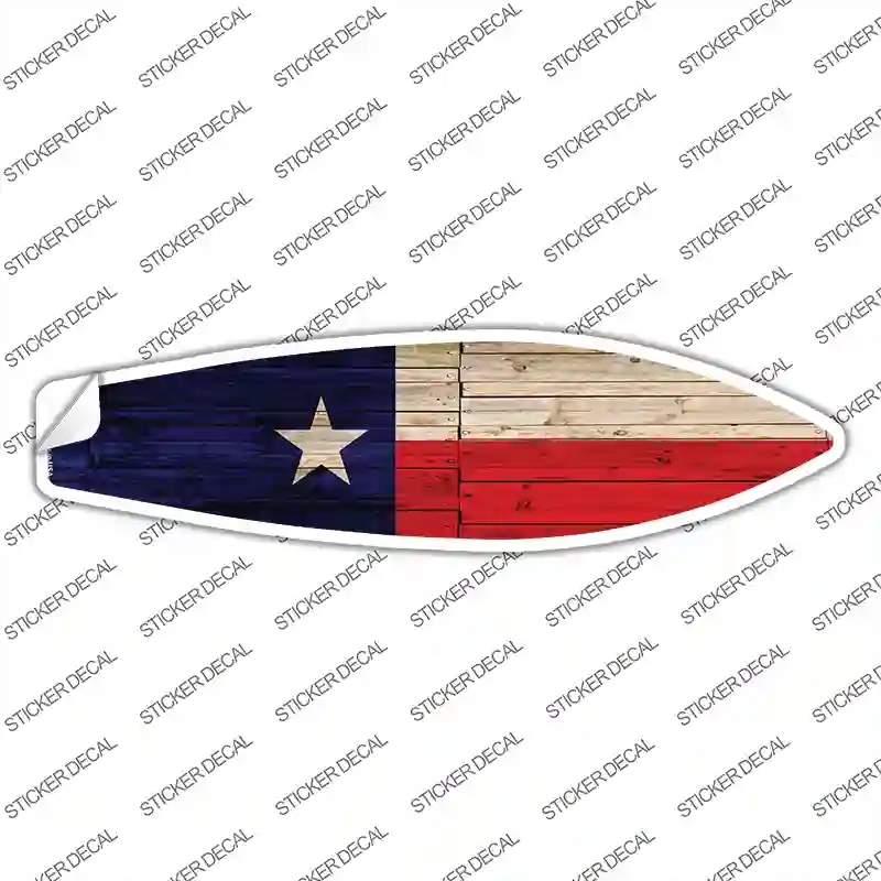 SB-142s-S Texas State Flag Novelty Surfboard Sticker Decal - Small