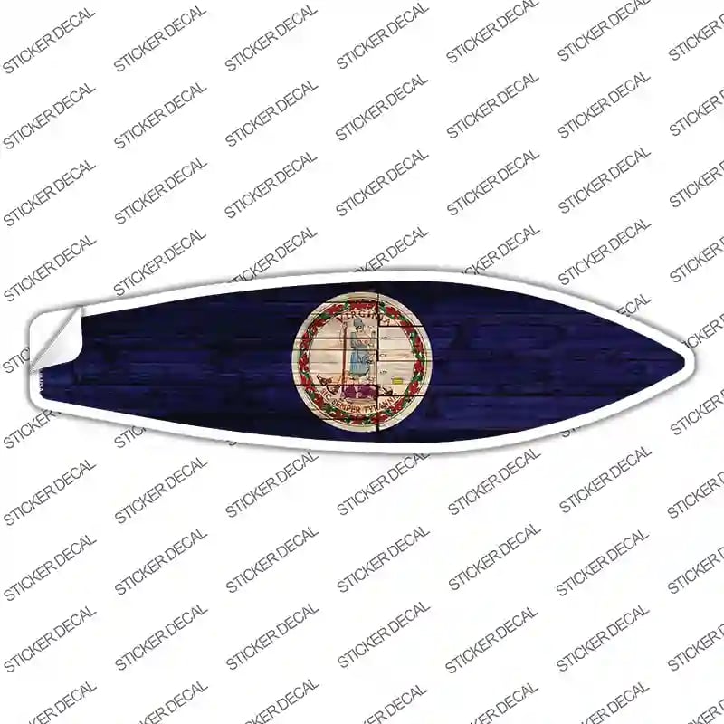 SB-145s-S Virginia State Flag Novelty Surfboard Sticker Decal - Small
