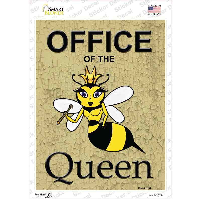 P-1012s-M Office of the Queen Novelty Rectangle Sticker Decal - Medium