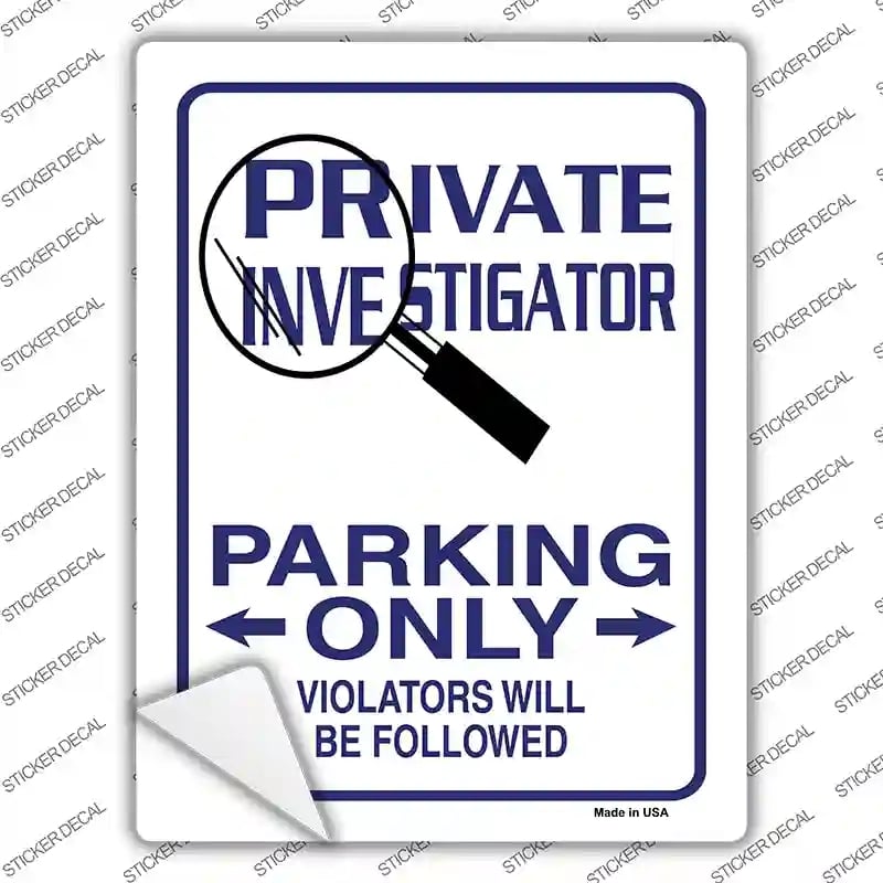 P-782s-XL Private Investigator Only Novelty Rectangle Sticker Decal - Extra Large