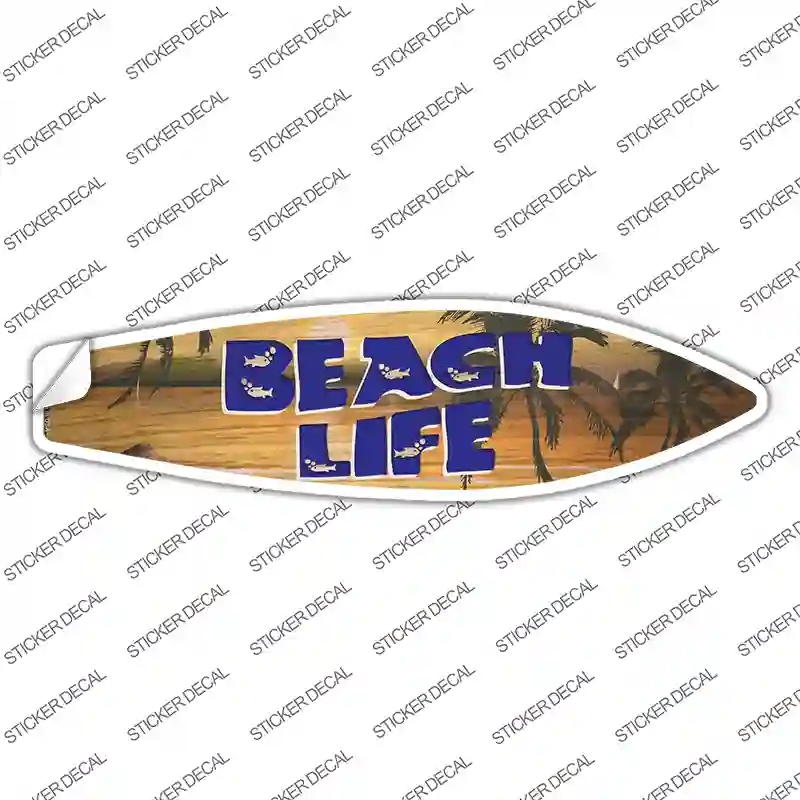 SB-316s-XL Beach Life Novelty Surfboard Sticker Decal - Extra Large