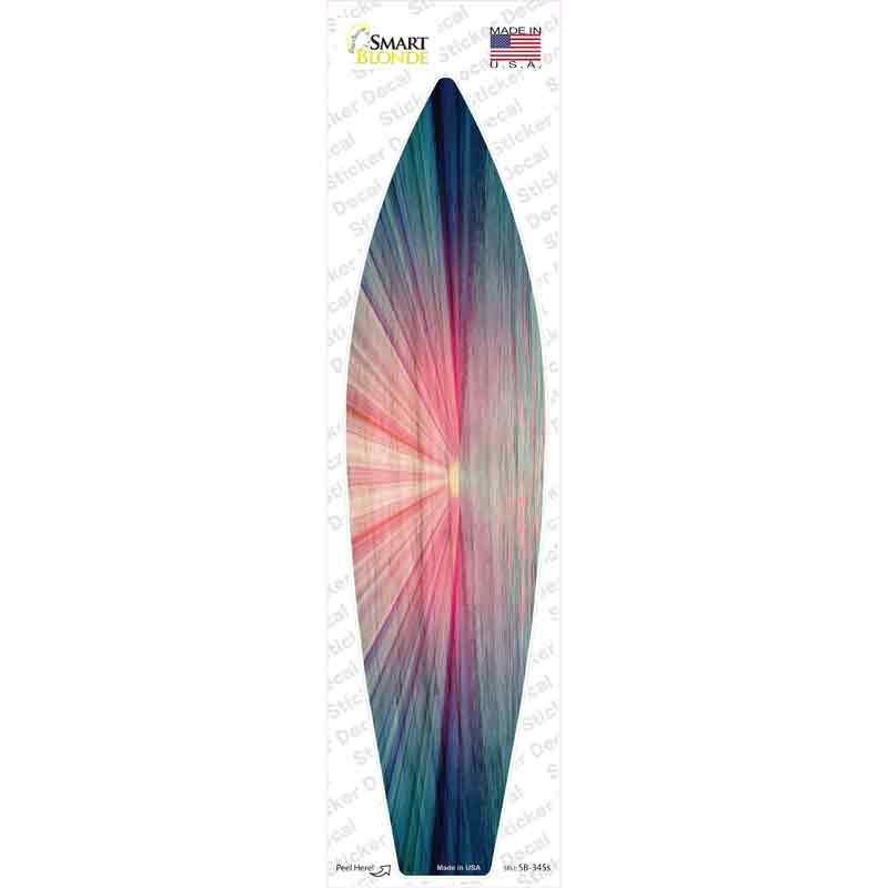 SB-345s-M Pink & Blue Sunset Novelty Surfboard Sticker Decal - Medium