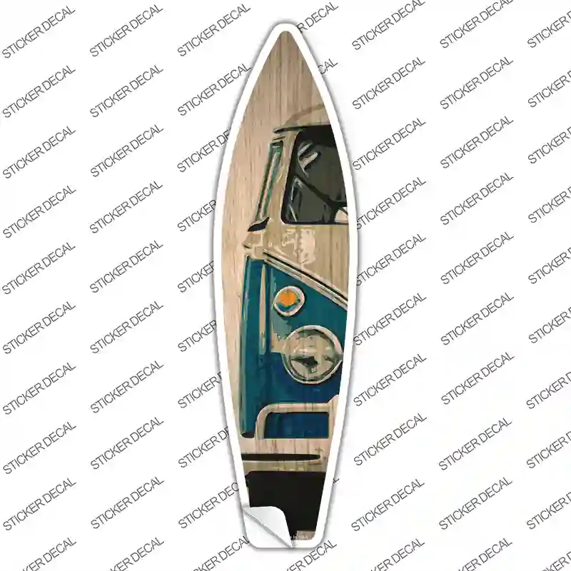 SB-356s-XL Blue Van Novelty Surfboard Sticker Decal - Extra Large