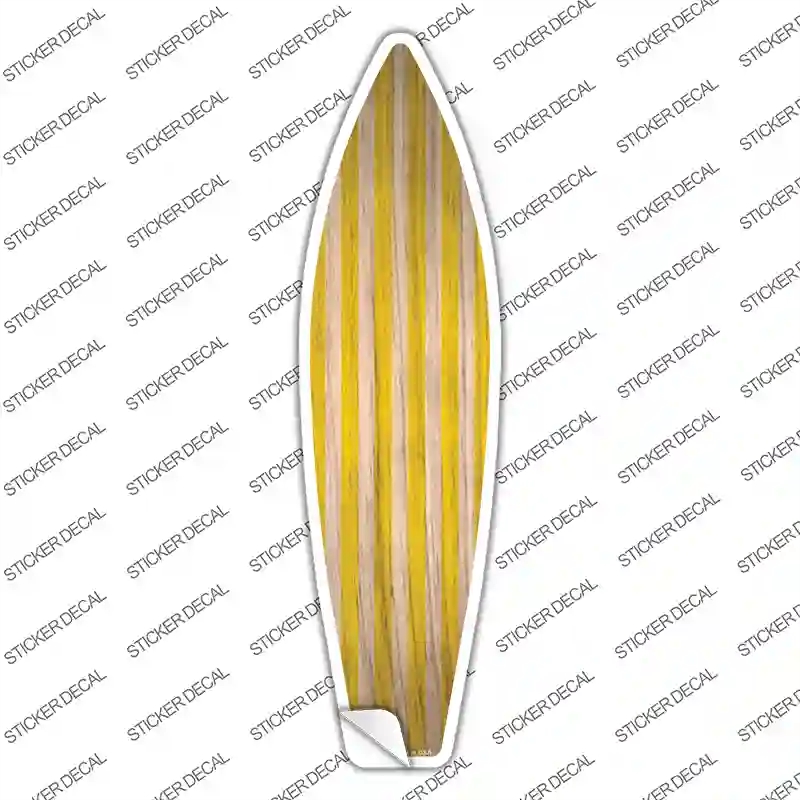 SB-362s-XL Yellow Striped Novelty Surfboard Sticker Decal - Extra Large