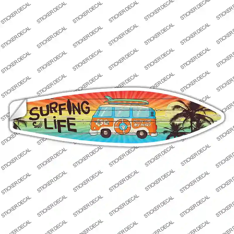 SB-223s-S Surfing Life Novelty Surfboard Sticker Decal - Small