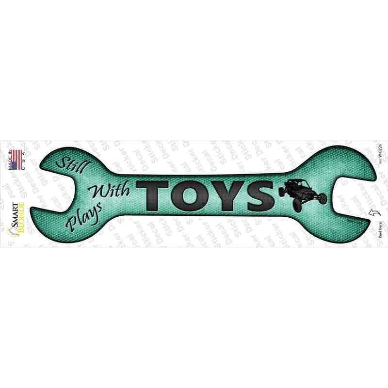 W-022s-M Still Plays with Toys Novelty Wrench Sticker Decal - Medium