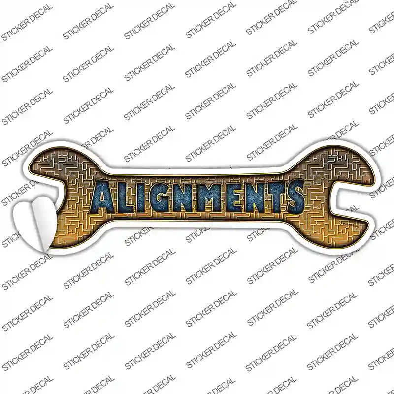 W-024s-L Alignments Novelty Wrench Sticker Decal - Large