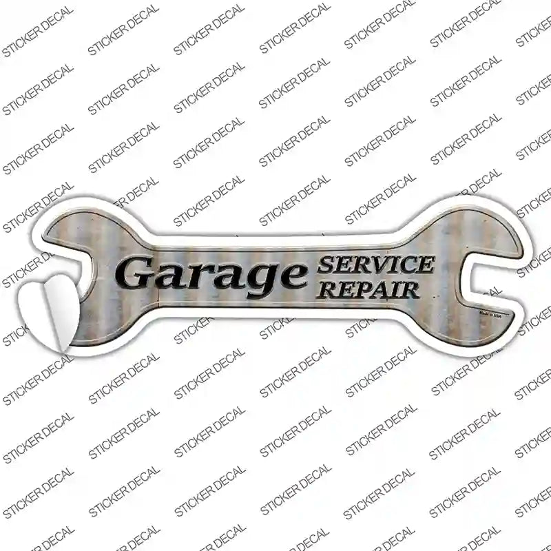 W-113s-S Service Repair Novelty Wrench Sticker Decal - Small