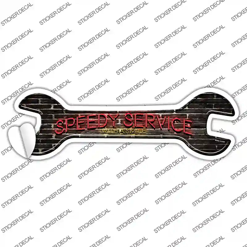 W-125s-L Speedy Service Novelty Wrench Sticker Decal - Large