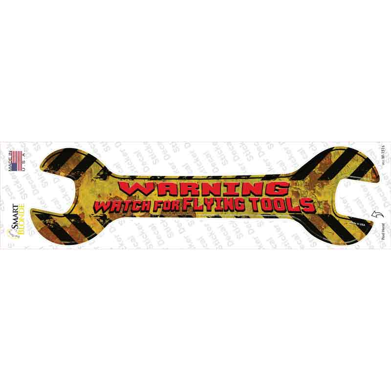W-151s-M Watch for Flying Tools Novelty Wrench Sticker Decal - Medium