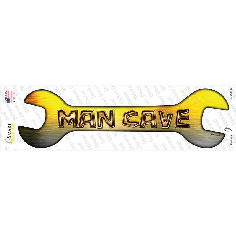 W-017s-M Man Cave Novelty Wrench Sticker Decal - Medium