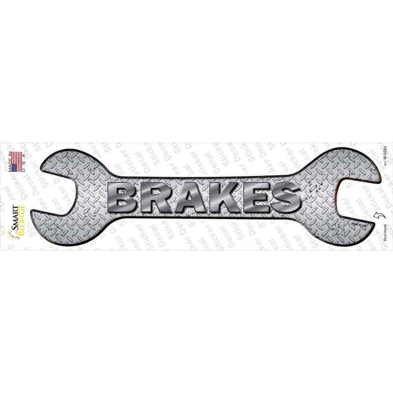 W-026s-M Brakes Novelty Wrench Sticker Decal - Medium