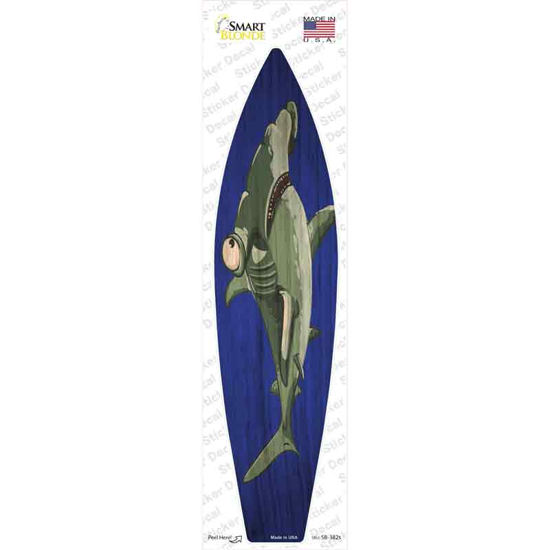 SB-382s-M Hammerhead Shark Novelty Surfboard Sticker Decal - Medium